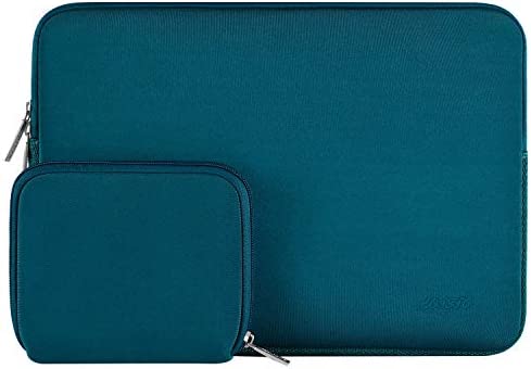 MOSISO Laptop Sleeve Compatibile con MacBook Air 13 M2 A2681 M1 A2337 A2179 A1932 2018-2022/Pro 13 M2 M1 A2338 A2251 A2289 A2159 A1989 A1706,Neoprene Borsa Custodia con Piccolo Case,Deep Teal