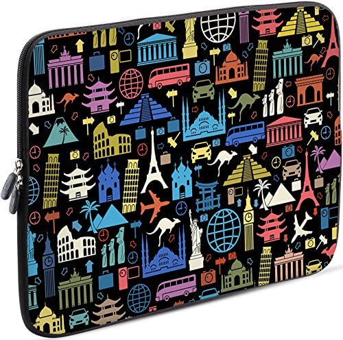 SIDORENKO 13-13.3 Pollici Custodia Notebook – Borsa per Laptop in Neoprene Compatibile con MacBook PRO/MacBook Air/Lenovo, 42 Disegni da Scegliere, Multicolore