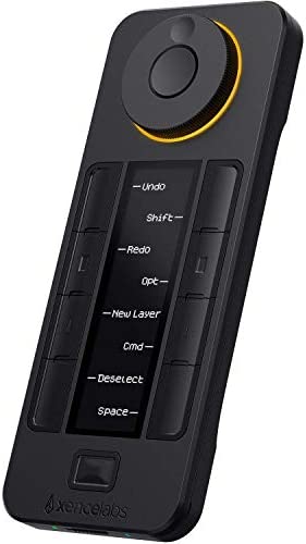 XENCELABS Quick Keys, Comando Remoto di Scelta Rapida fino a 40 Funzioni, Tastiera Programmabile con Schermo OLED Raggiungibile con Runa Sola Mano, Controller Wireless per Tavola Grafica, Nero