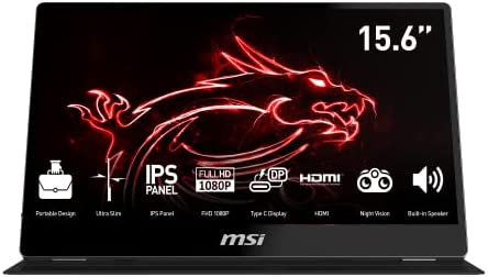 MSI Optix MAG162V Monitor Gaming Portatile 15,6” FHD Pannello IPS 1920 x 1080, Grigio