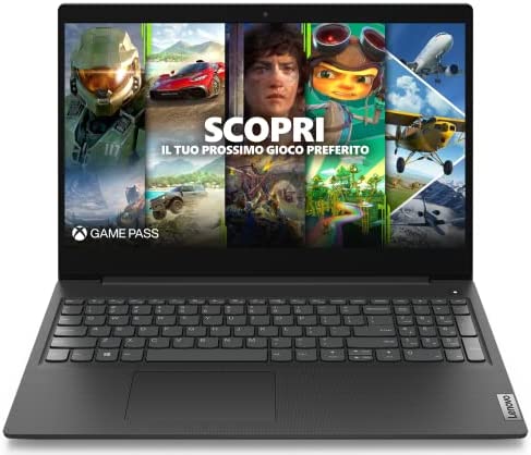 Lenovo IdeaPad 3 Notebook – Display 15.6″ FullHD (Processore Intel Core i3-10110U, 256 GB SSD, RAM 8 GB, Windows 11 S) – Business Black – Esclusiva Amazon