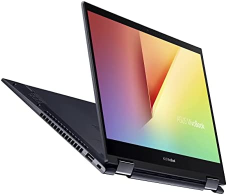 ASUS VivoBook Flip 14 TM420U, Notebook Convertibile 360° in Alluminio, 1.5 kg, Touch-Screen 14″ FHD Glossy, AMD Ryzen 5 5500U, RAM 8GB, 256GB SSD PCIE, Windows 10, Nero Lucido