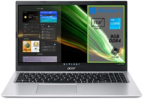Acer Aspire 3 A315-58-32CN PC Portatile, Notebook, Processore Intel Core i3-1115G4, RAM 8 GB DDR4, 512 GB PCIe NVMe SSD, Display 15.6″ FHD LED, Scheda Grafica Intel UHD, Windows 11 Home, Silver