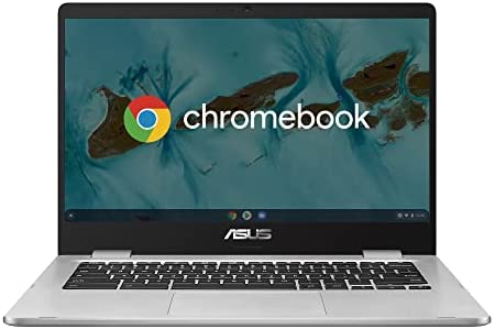 ASUS Chromebook C424MA, Notebook con Monitor 14″ FHD Anti-Glare, Intel Celeron N4120, RAM 4GB, 64GB eMMC, Chrome OS, Argento