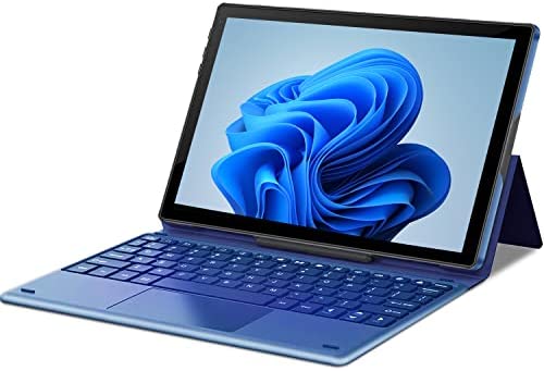 Laptop 2 in 1, PC Portatile con Touch Screen 10,4 Pollici, 4GB RAM + 64GB ROM, 256 GB Espandibile, 1332 * 800 HD+, 6500 mAh, Fotocamera 5MP + 8MP, Wifi 5GHz/2.4GHz, Tablet con Tastiera, Tipo-C
