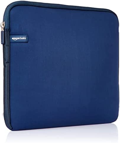 Amazon Basics, custodia protettiva per laptop, per una dimensione dello schermo di 15-15.6 pollici, blu navy