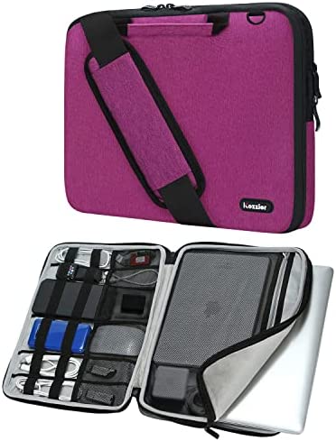 iCozzier 15-15.6 Pollici Manico Borsa per Laptop Borsa a Tracolla Accessori elettronici Organizer Borsa per Il Trasporto Borsa per Laptop Borsa Protettiva con Tracolla e Tracolla – Rosa
