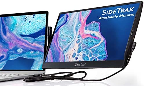 New SideTrak Swivel Attachable Portable Monitor for Laptop 12.5” FHD IPS Rotating Dual Laptop Screen | Mac, PC, Chrome OS Compatible | All Laptop Sizes | Powered by DisplayPort USB-C or Mini HDMI