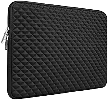 RAINYEAR 14 Pollici Custodia Protettiva per Laptop Computer Portatili Imbottita Sleeve Resistente Agli Urti Caso Borsa Con Schiuma Motivo a Diamante,Compatibile 14″ Chromebook Notebook,Nero