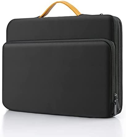 YINHANG 15 Pollici Custodia Laptop Sleeve, Protettiva impermeabile Borsa da trasporto imbottita con manico in PU, per 15,4 Pollici MacBook Pro A1707/A1990, 14 Pollici Chromebook Computer, Nero