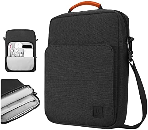 Dadanism 9-11″ Custodia Borsa Protettiva Compatibile con iPad 10.2, iPad Pro 11, iPad Air 5/4 10.9, iPad 10th Gen 10.9 2022, Galaxy Tab A8 10.5/Tab S6 Lite 10.4, Tablet Borsa con Tracolla, Nero&Grigio