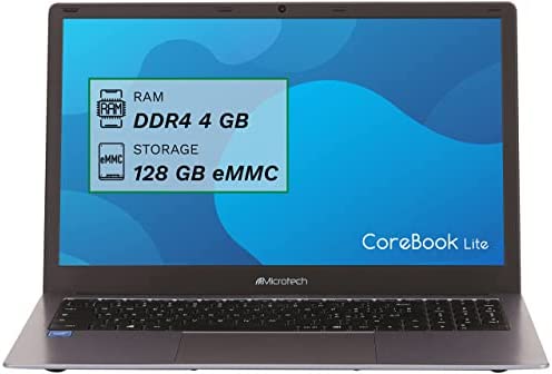 MICROTECH Pc Portatile CoreBook Lite, Laptop 15.6 Pollici, Schermo FHD ...