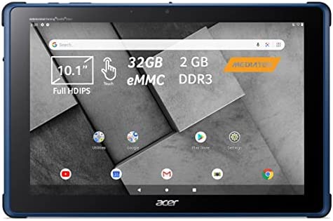 Acer Enduro Urban T1 Tablet Semi Rugged EUT110A-11A-K4VY, Touchscreen, Display 10.1″, Military Standard, Waterproof, Struttura resistente, paracolpi in gomma, Certificazione IP53, Android, Blu