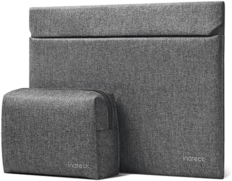Inateck 13,3″ Custodia compatibile con 14 MacBook Pro 2021 2023, 13 MacBook Air 2017-2012, 13 MacBook Pro 2015-2012, 13,5 Surface Laptop 4/3, 14 Surface Laptop Studio, custodia senza magnete, Grigio