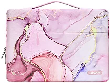MOSISO Laptop Sleeve Custodia Compatibile con MacBook Air/PRO Retina,13-13,3 Pollici Notebook,Compatibile con MacBook PRO 14 2021 2022 M1 PRO/Max A2442,Multifunzionale Valigetta Borsa Marmo MO-MBH216