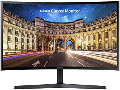 Samsung Monitor CF39 (C27F396), Curvo (1800R), 27″, 1920 x 1080 (Full HD), VA, 60 Hz, 4 ms, FreeSync, HDMI, D-Sub, Ingresso Audio, Eye Saver Mode, Nero