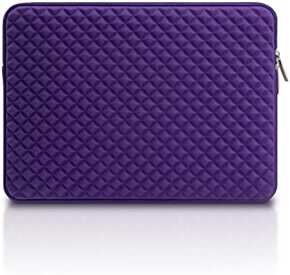 YINHANG Custodia Laptop Sleeve Borsa Laptop 15,6 Pollici Compatibile 15,6 Pollici Chromebook Notebook Computer, Borsa imbottita in neoprene con schiuma diamantata protettiva antiurto, viola