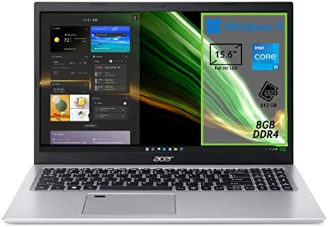 Acer Aspire 5 A515-56-5734 PC Portatile, Notebook, Processore Intel Core i5-1135G7, RAM 8 GB DDR4, 512 GB PCIe NVMe SSD, Display 15.6″ FHD LED LCD, Scheda Grafica Intel Iris Xe, Windows 11 Home