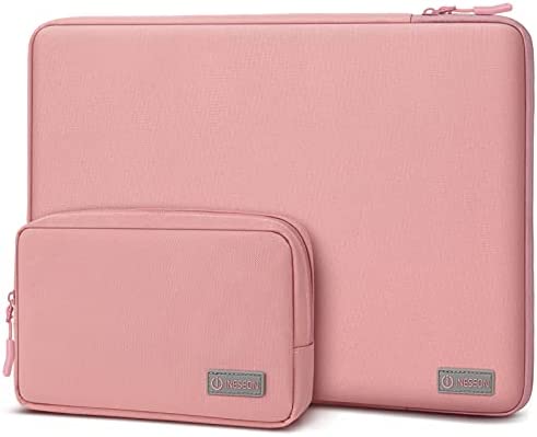 I INESEON 14 Pollici Custodia PC Portatile Compatibile con 14 Pollici HP Lenovo Acer Dell Notebook Chromebook, 15 Pollici Surface Laptop 4/3 Sleeve Laptop con Borsa Accessori, Rosa