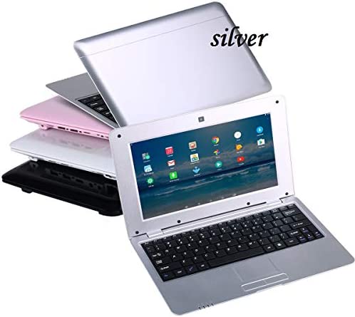 Bigmachine Computer portatile da 10 pollici Android 6.0 Quad core laptop mini netbook 8GB WIFI webcam Netflix YouTube google Flash ultra-sottile (Argento)