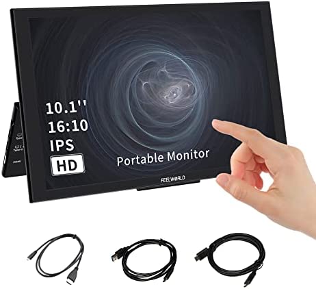 Feelworld DH101 Monitor Esterno Display Per Computer Portatile Usb-C Da 10,1 Pollici Con Monitor Da Gioco A Doppio Altoparlante Di Tipo C Per Telefono Pc Portatile