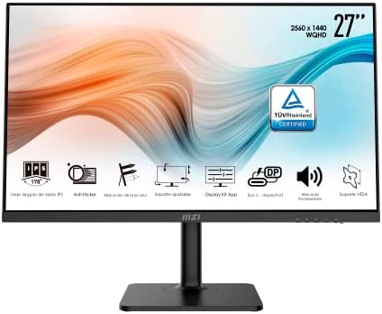 MSI MODERN MD271QP 68,6 CM (27″) 2560 X 1440 PIXELES WIDE QUAD HD LCD NEGRO