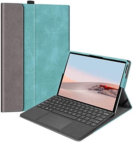 FINTIE Custodia per Microsoft Surface Go 3 (2021) / Go 2 (2020) / Go (2018) 10 Pollici Tablet, [Multi-angli] Cover Protettivo Case, Compatibile con Tastiera Type Cover, Denim Turquoise