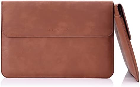MoKo Sleeve Custodia Protettiva in Eco Pelle per Galaxy Tab S8+ 12.4″/ultra 14.6″/iPad Pro 12.9 3a/4a Gen 2018-2020, iPad Pro 12.9 2017/2015, con Tasca Integrata per Schede, Marrone, Marrone