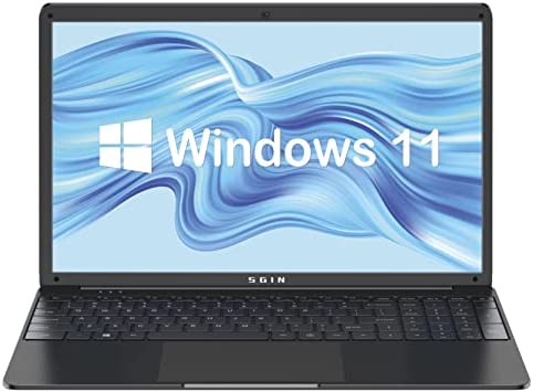 SGIN PC Portatile 15.6″ Windows 11 Home, 8GB RAM 256GB SSD ROM Notebook (TF 512 GB), Celeron N4020C, Up to 2.8Ghz, FHD IPS, 2 x USB 3.0, Bluetooth 4.2, WiFi Dual Band (nero)