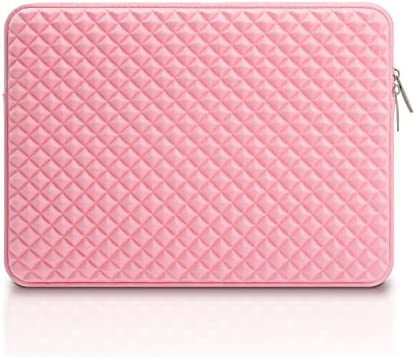YINHANG Custodia Laptop Sleeve Borsa Laptop 15,6 Pollici Compatibile 15,6 Pollici Chromebook Notebook Computer, Borsa imbottita in neoprene con schiuma diamantata protettiva antiurto, rosa