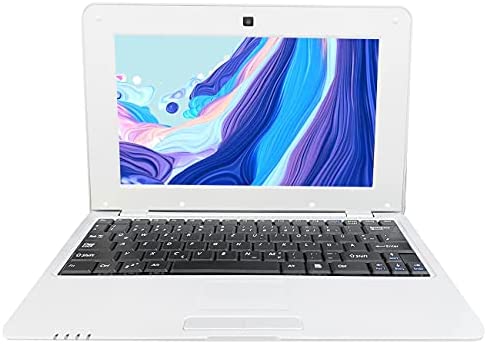 BlueBose Mini Laptop Notebook Netbook Tablet PC 10 pollici Android Portatile Ultrabook 1G DDR3 8GB Dual Core Wifi Camera USB HDMI (IT tastiera(QWERTY), Bianco)