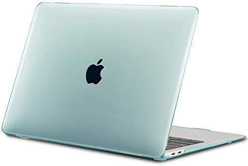 TECOOL Custodia Trasparente MacBook Air 13 Pollici M1 2020 2019 2018 A2337 A2179 A1932 con Touch ID, Case Cover Rigida in Plastica Sottile, verde cristallo