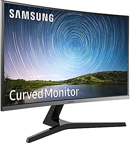 Samsung C27R500 Monitor Curvo Borderless, 27 Pollici, FHD, 1920 x 1080, 4 ms, 16:9, 60 Hz, 1080p, 1800R, LED, 1 HDMI, Base a Doppio Snodo, Blu/Grigio, VESA