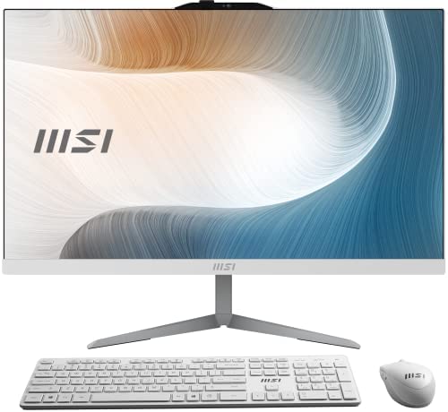 MSI Modern AM242 11M-861EU All in One PC – 24″ FHD IPS Panel, 11th gen Intel Core i5-1135G7 CPU, 8GB DDR4 RAM, 512GB M.2 SSD, Wi-Fi 6, Wireless Tastiera & Mouse, Windows 11 Home – Bianco