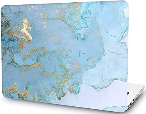 LYMGG Custodia Rigida Compatibile con MacBook Pro 13 Pollici/13,3 Pollici(Vecchia Versione 2012 2011 2010 2009 Release A1278 con CD-ROM), Plastica Case Cover – Marmo Blu 1