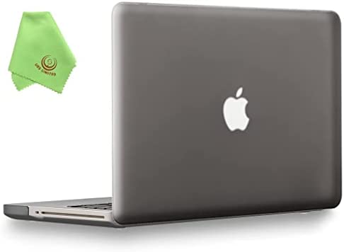 UESWILL, custodia rigida opaca per MacBook, morbida al tatto, include panno in microfibra, Gray, MacBook Pro 15″ (CD-ROM Drive)