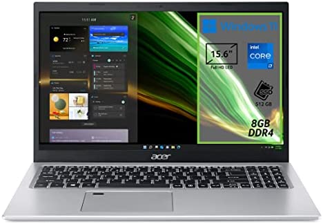 Acer Aspire 5 A515-56-73CR PC Portatile, Notebook con Processore Intel Core i7-1165G7, RAM 8 GB DDR4, 512 GB PCIe NVMe SSD, Display 15.6″ FHD LED LCD, Scheda Grafica Intel Iris Xe, Windows 11 Home