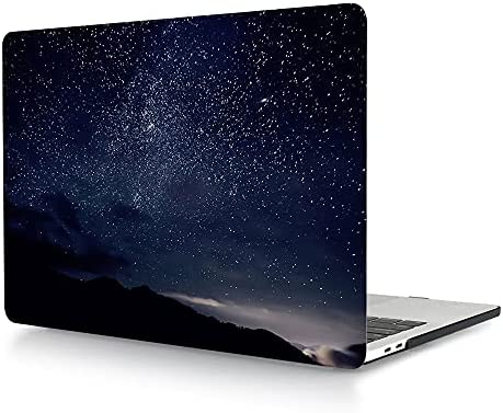Custodia Compatibile con MacBook PRO 15 Pollici 2019 2018 2017 2016 Modello A1990/A1707,Plastica Caso Cover Rigida Protettiva & Tastiera Copertura per Mac Pro 15 con Touch Bar – Notte Stellata