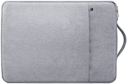 YINHANG 15,6 Pollici Custodia Laptop Sleeve Borsa Chromebook, Protettiva impermeabile Borsa Computer Tasca da trasporto imbottita con manico, Compatibile con 15,6 Pollici Notebook Laptop, Grigio