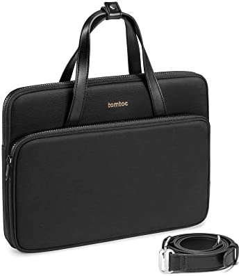 tomtoc Borsa a tracolla per 14 pollici MacBook Pro M1 Pro/Max A2442, 13 pollici MacBook Pro M2/M1 2022-2016, MacBook Air M2/M1 2022-2018, Custodia resistente all’acqua per iPad Pro 12.9 con tastiera