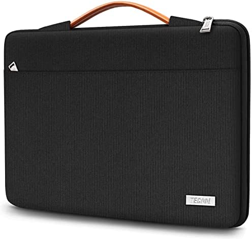 TECOOL Custodia Laptop Borsa per 15-15,6 Pollici HP Lenovo Thinkpad Ideapad Acer Dell Notebook Chromebook, Sleeve Portatile Cover con Maniglia Retrattile, Nero