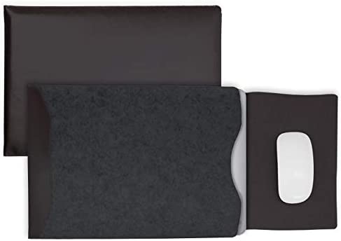 MyGadget Sleeve Microfibra & Similpelle per esempio Apple Macbook Air Pro Retina/USB C 13″ – Custodia PU Leather Cover Protettiva Resistente – Astuccio Nero