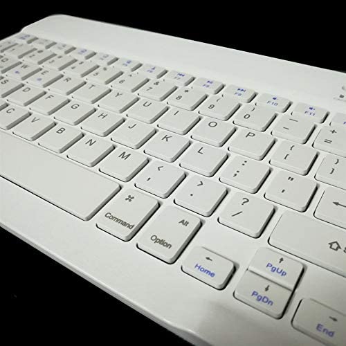 GeWu888 Tastiera Ultrasottile Tastiera Portatile Bluetooth Tastiera Senza Fili Universale Compatibile Sistema a Tre per l’home Office (Color : White, Size : 9 Inches)