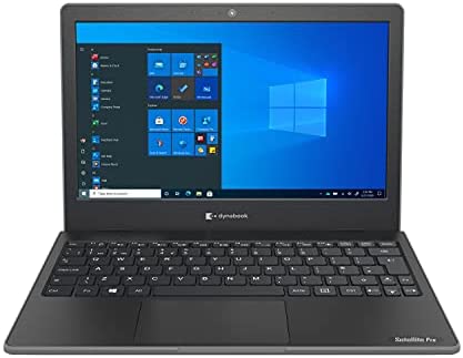 dynabook Notebook SatellitePro E10, 11.6 HD Celeron N4020, 4GB DDR4, 128G SSD, Intel UHD,Vernice Antibatterica, Windows 10 Pro, Colore: Black