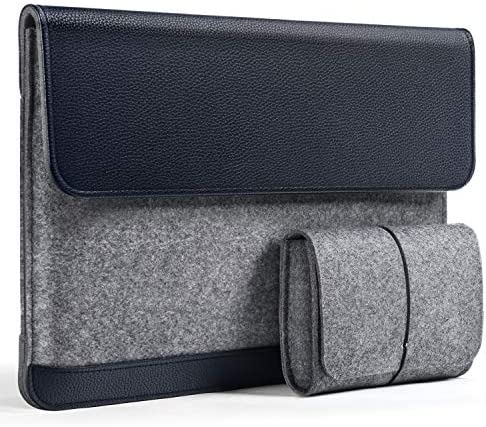 HOMIEE 15 Pollici Custodia Sleeve Laptop, PU Custodia Morbide per MacBook, Notebook Tablet iPad Tab, Custodia per MacBook Air/PRO, Altro Ultra Sottile Notebook, Surface Laptop, Blu