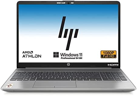 HP 255 G8, Pc Portatile Notebook Silver, Display Full HD da 15,6″, Cpu AMD 3020e, Ram 4Gb, Ssd 128Gb, Windows 11 Pro, Computer Portatile