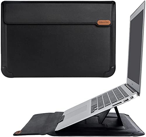 Nillkin 13 Pollici Custodia per laptop Portatile Borsa con Funzione Stand, Laptop Sleeve Case Borsa per computer antiurto Compatibile con 13″ MacBook Pro/ Air,12.9″ New iPad Pro (Nero)
