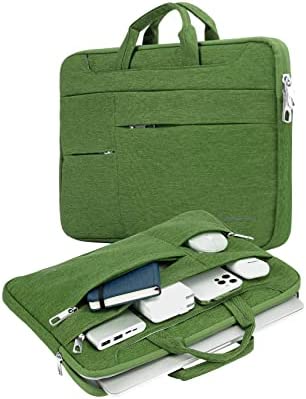 Omnpak Borsa Porta PC 15.6 Pollici Compatibile con 15″ Surface Laptop 4/15.6″ HUAWEI MateBook D15/15″ Microsoft Surface Book 2/ Dell XPS 15/ Asus VivoBook 15, PC Borsa con Maniglia, Verde
