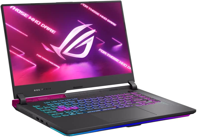 ASUS Notebook Rog Strix, cpu Ryzen 7, 8 core, fino a 4,7 GHz, RAM 16 Gb DDR5, svga geforce RTX 3050 4G dedicati, display Full HD 15,6″ 144 Hz, tastiera qwerty RGB, ssd 512 Gb pci, Win 11, Gar. Italia