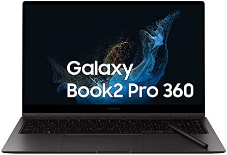 Samsung Galaxy Book2 Pro 360 PC Portatile, Convertible, 15.6″ FHD Touch Amoled, Intel Core i5 di dodicesima generazione, Intel Iris Xe, RAM 8GB LPDDR5, 512GB NVMe SSD, Windows 11 Home, Graphite